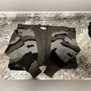 Camo Oversized Cardigan